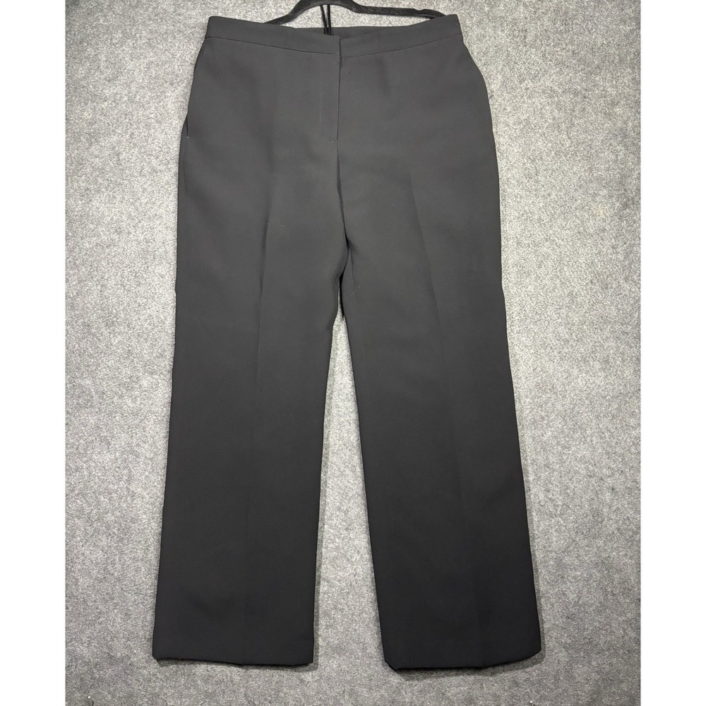 Kasper Women's Size 12 Black Lined Dress Pants Career Work Trousers 34x30